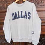 Dallas Crewneck Sweatshirt NEw York Popular small medium navy blue embroidered Gray Photo 0
