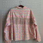 Savanna‎ Jane Rhinestone Aztec Cropped Corduroy Jacket 1X Pink Photo 1
