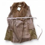 Hem & Thread  Faux Suede/Sherpa Open Front Vest Photo 14