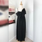 Hutch  Anthropologie Eyelet Bow Jumpsuit Black Sz S NWT Wide Leg Sleeveless Photo 2