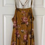 Xhilaration Mustard Floral Top Photo 2