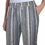 Briggs New York Briggs Linen Blend Striped Wide Leg Pants  Photo 2