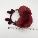 Herve Benard Faux Fur Earmuffs Antlers OS Winter Après Ski Festive Reindeer Red Photo 8