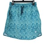 Earth Yoga Size Medium‎ Mini Skort Blue Patterned Skirt Shorts Drawstring Komen Photo 0