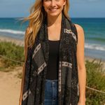 Free People  Geometric Print Handkerchief Sleeveless Boho Coastal Vest M/L Photo 0