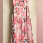 Prontomoda Giusy Womens Sleeveless Long 100% Silk Dress W/Lining, Italy|Size:M Pink Size M Photo 15