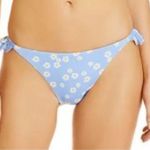 AQUA Swim Womens Blue Daisy Print Ruffled Bikini Bottom Size M Photo 1