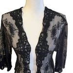 Woven Heart Womens Whimsigoth Black Lace Kimono Cardigan Size L Witchy Boho Photo 1