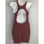 Babaton  Maroon Ribbed Cut-Out Winslet Racerback Fitted Mini Dress‎ Womens XS Photo 3