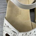 Sas this is comfort white buckle sandals shoes strappy size 7 floral cut out Photo 2