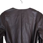 Banana Republic  Women's M Brown Faux Leather Belted Blouse  NEW Photo 3