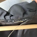 Elie Tahari  Women's Black Ruffle Trim Cap Sleeve Midi Sheath Dress Size 4 Photo 3