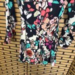 EXPRESS  Black Floral The‎ Portifino Shirt Dress Size Small Photo 3