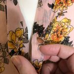 A New Day NWOT Pink Gold floral Print Button Up Blouse Top Photo 3