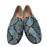 Gianni Bini Teal Black Snakeskin Loafers Size 8 Photo 2