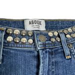 AGOLDE Roxanne Skinny Silver Toned Studded Jeans Photo 4