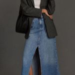 Anthropologie NWT  Petite Pilcro The Madi Slit Front Denim Skirt Sz 10P Photo 1