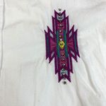 Wrangler Vintage  Women's‎ Western White Southwest Tuxedo Shirt Size Medium/Large Photo 1