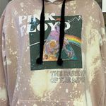 Pink Floyd Blush Pink Bleached Hoodie with Strings and Kangaroo Pocket- Large Photo 3
