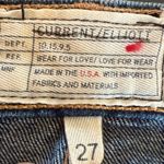 Current/Elliott The Flip Flop Jean in Loved Raw Hem Flare Stretch Denim Size 27 Photo 5