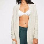 Free People  Gray Phantom Cozy Wool Blend Mid Length Oversized Cardigan M Photo 0