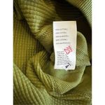 Free People NWT  Santa Clara Thermal Waffle Knit Cotton Top Size M Green Furngull Photo 9