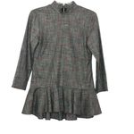 ZARA Ruffled Hem Gray Tunic Top Mini Dress Size M Photo 1