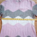 Pastel Purple, White, and Gray Zigzag Sweater Dress Purple Size L Photo 2