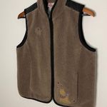Disney Winnie the Pooh vintage sherpa quilted full zip brown vest size M Photo 2
