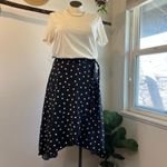Ann Taylor Black & White Polka Dot Wrap Tie Skirt NEW With Tags Size 14 Photo 11