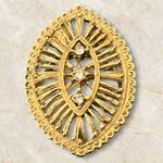 Vintage Estate Gold Tone Clear Rhinestones Scarf Clip Holder Photo 1