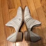 Very Volatile Los Angeles Leather Woven Almond D'orsay Western Block chunky Photo 3