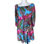 NWT RACHEL ROY FLORAL BOHEMIAN BRAIDED BELT MINI DRESS Green Photo 7