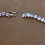 CharmBox Pink & White Tennis Necklace Photo 3