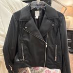 H&M Black Leather Jacket Photo 2