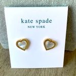 Kate Spade Heart Mother of Pearl Earrings. New! Photo 0
