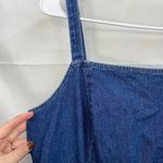 Vintage B. Moss women's medium wash embroidered blue denim cotton‎ knee dress 10 Photo 1