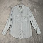 Anthropologie Holding Horses Shirt Womens Small Blue Chambray Pearl Snap Western Photo 1