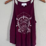 Kendall + Kylie 🦋 Burgundy Tank Top Constellation Moon Astrology Lightweight Crop Photo 0