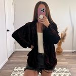 CP Shades  burgundy velvet Button down blouse‎ Photo 8