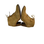 Toms  Women's 12 Lunata Wheat Suede Lace-Up Ankle Booties Block Heel Photo 10