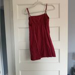 Brandy Melville Burgundy Plaid Embry Mini Dress Photo 1