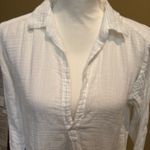 CP Shades  White Cotton Dress/Tunic Top Long Sleeves‎ Pockets Size Small Gauze Photo 3