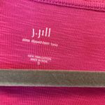 J.Jill  Top Hot Pink Pima Cotton Dipped-Hem Tunic Short Sleeve Sz S EUC Scoop Nk Photo 3