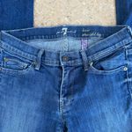 7 For All Mankind  Dark Wash Distressed‎ Lexie Straight Leg Jeans Size 27P EUC Photo 12