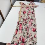 Fame and Partners  Dress‎ Womens 12 White Pink Beckman Floral Georgette Photo 8