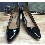 Nordstrom Abound Audry Women's 10 Black Patent Leather Slip-On Block Heel Pumps Photo 0