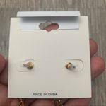 Badgley Mischka NWT  Dangle Gold Diamond Earrings Photo 2