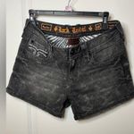 Rock Revival Shorts Color Paolina H200 Black Wash Grunge Crystal GothSz 29 Short Photo 7