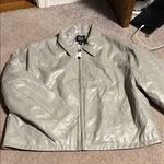 BDG Urban Outfiters Sasha Light Gray Vegan Leather Jacket NWT L Photo 1